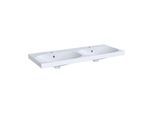 Geberit Acanto Doppelwaschtisch 500627012 120 x 48,2 cm, mit Hahnlöchern, mit Überlauf, weiß