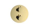 Herzbach Living round Fertigmontageset 30.503055.1.03 Unterputz-Thermostat, 3 Verbraucher, PVD-gold