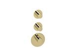 Herzbach Logic XL 2 Fertigmontageset 30.522010.1.03 Thermostat-Modul, 3 Blenden rund, Griffe rund, PVD-gold