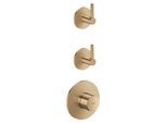 hansgrohe AXOR One Thermostatmodul 48722140 Unterputz, 2 Verbraucher, mit Hebelgriff, brushed bronze