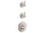 hansgrohe AXOR One Thermostatmodul 48722800 Unterputz, 2 Verbraucher, mit Hebelgriff, Edelstahl Finish