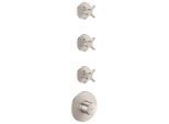 hansgrohe AXOR One Thermostatmodul 48713800 Unterputz, 3 Verbraucher, mit Kreuzgriff, Edelstahl Finish