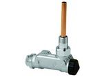 Heimeier E-Z-Ventil-Zweirohrsystem 3879-02.000 Eck, DN 15, Bauschutzkappe schwarz, Rotguss vernickelt