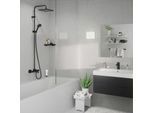 hansgrohe Vernis Shape 240 1jet Showerpipe 26900670 mit Wannenthermostat, mattschwarz