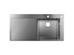 Hansgrohe S717-F450 Einbauspüle 43307800 Edelstahl, 1 Becken, Abtropffläche, Hahnloch/Loch