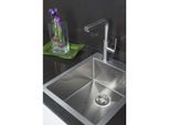 Herzbach Design iX Spültischarmatur 17.136090.1.09 Edelstahl gebürstet, Brausekopf ausziehbar