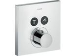 hansgrohe Axor ShowerSelect Square Thermostat 36715000, Thermostat, 2 Verbraucher, chrom
