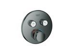 Grohe Grohtherm Smartcontrol Fertigmontageset 29119A00 hard graphite, rund, UP-Thermostat, 2 Absperrventile