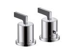hansgrohe Axor Citterio Fertigmontageset 39482000 2-Loch-Wannenrandarmatur, mit Thermostat, Hebelgriffen, chrom