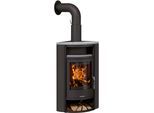Kaminofen ORANIER "»Polar Eck« Stahl Schwarz", schwarz, Kaminöfen, Eck-6,5 kW