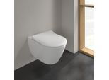 Villeroy & Boch Subway 2.0 Combi Pack WC mit WC-Sitz 5614R2R1 spülrandlos, weiß Alpin Ceramicplus
