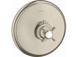 hansgrohe Axor Montreux Fertigmontageset 16810820 Unterputz-Thermostat, mit Kreuzgriff, brushed Nickel