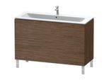 Duravit L-Cube Waschtisch-Unterschrank LC662802121 122 x 48,1 cm, nussbaum dunkel, 2 Auszüge, stehend