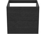 Ideal Standard Conca Waschtisch-Unterschrank T4355Y4 ohne Waschtisch-Platte, 2 Auszüge, 60x50,5x54 cm, Eiche geflammt Furnier