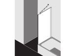 Kermi Pasa XP Seitenwand verkürzt neben Badewanne PXTVD075171UK 75x175cm, silber mattglanz, ESG SR Opaco