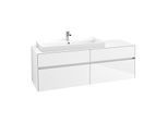 Villeroy & Boch Collaro Waschtischunterschrank C02900DH 160x54,8x50cm, Waschtisch links, Glossy White