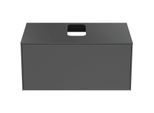 Ideal Standard Conca Waschtisch-Unterschrank T3929Y2 mit Ausschnitt, 1 Auszug, 80x50,5x37 cm, mittig, Anthrazit matt lackiert