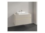 Villeroy und Boch Collaro Waschtischunterschrank C019B0VN 100x54,8x50cm, Waschtisch mittig, LED-Beleuchtung 7,3 W, cashmere grey