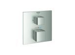 Grohe Grohtherm Cube Fertigmontageset 24154DC0 supersteel, UP-Brause-Thermostat mit 2-Wege-Umstellung