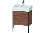 Duravit XViu Waschtisch-Unterschrank XV44580B279 58,4x38,4x49,3cm, 2 Auszüge, schwarz matt, nussbaum natur