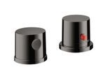 hansgrohe Axor Uno Fertigmontageset 38480330 2-Loch-Wannenrandarmatur, mit Thermostat, polished black chrome