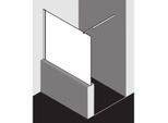 Kermi Ibiza 2000 Seitenwand I2TWF120201PK 120x200cm, silber mattglanz, ESG klar Clean, mit 90Grad Stabilisierung