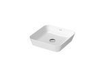 Duravit Cape Cod Aufsatz-Waschtisch 23404326001 43x43cm, ohne Hahnloch, Überlauf, Hahnlochbank, Weiß/Weiß Seidenmatt WonderGliss