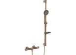 Hansa HANSAPRISMA Duschsystem 4813043181 mit Thermostat, Wandmontage, 970mm, Bronze gebürstet