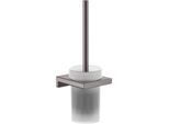 hansgrohe AddStoris WC-Bürstengarnitur 41752340 Wandmontage, Metall, Glas, brushed black chrome