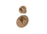Herzbach Design iX PVD Fertigmontageset 21.521010.1.39 Copper Steel, für Universal-Thermostat-Modul, rund