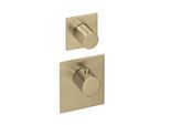 Herzbach Design iX PVD Fertigmontageset 21.521015.1.41 Universal-Thermostat-Modul, eckig, Brass Steel