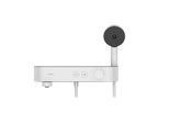 hansgrohe ShowerTablet Wannenthermostat 24340700 Aufputz, mit schwenkbaren Wannenauslauf, 2 Verbraucher, mattweiß