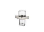 Dornbracht Mem Glashalter 83400780-08 Wandmodell, Glas aus Kristallglas, Ausladung 85 mm, platin