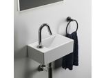 Ideal Standard i.Life S Handwaschbecken E211301 Hahnbank links, 1 Hahnloch, ohne Überlauf, weiß, 37x21x12cm