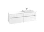 Villeroy & Boch Collaro Waschtischunterschrank C02300DH 160x54,8x50cm, Waschtisch rechts, Glossy White