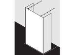 Kermi Xb Glasanlage XBFW112020VAK 120x200cm, silber hochglanz, ESG klar, 90Grad Stabilisierung