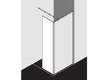 Kermi Xb Festfeld XBFFW04020VKK 41,7x200cm, silber hochglanz ESG Spiegelglas Clean, Glasanlage