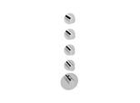 Herzbach Logic XL Fertigmontageset 11.524015.1.01 Universal-Thermostat-Modul, 5 runde Armaturenblenden, chrom