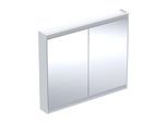 Geberit One Spiegelschrank 505814002 105 x 90 x 15 cm, weiß/Aluminium pulverbeschichtet, mit ComfortLight, 2 Türen