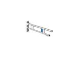 Hewi System 900 Stützklappgriff 900.50.17040 Ausladung 900 mm, Edelstahl verchromt, links, WC-Papierhalter/Funk-Spülauslösung