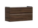 hansgrohe Xelu Q Waschtischunterschrank 54038700 1180x605x475mm, 2 Schubladen, Nussbaum dunkel, mattweiß