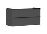 hansgrohe Xelu Q Waschtischunterschrank 54036670 1180x605x475mm, 2 Schubladen, diamantgrau matt, mattschwarz