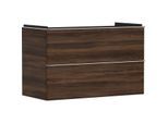 hansgrohe Xelu Q Waschtischunterschrank 54034000 980x605x475mm, 2 Schubladen, Nussbaum dunkel, chrom
