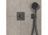 hansgrohe ShowerSelect Comfort E Thermostat 15578340 UP, für 2 Verbraucher, mit Sicherungskombination EN 1717, brushed black chrome