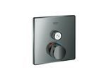 Grohe Grohtherm Smartcontrol Fertigmontageset 29123A00 hard graphite, eckig, UP-Thermostat, 1 Absperrventil
