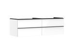 hansgrohe Xelu Q Waschtischunterschrank 54090670 1560x485x550mm, 4 Schubkästen, weiß hochglanz, mattschwarz