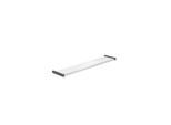 Hewi System 162 Ablage 162.03.11560SC 600 x 122 mm, Halter Edelstahl pulverbeschichtet in dunkelgrau perlglimmer tiefmatt, Glasplatte