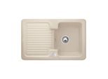 Villeroy und Boch Spüle 674502AM mit Ablaufgarnitur und Exzenterbetätigung, Almond