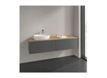Villeroy und Boch Antao Waschtisch-Unterschrank K37011GK 160x36x50cm, Waschbeckenplattenfarbe honey oak, anthracite matt lacquer