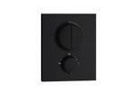 Herzbach Deep Black Fertigmontageset 23.803050.2.12 für 2 Verbraucher, UP Thermostat, schwarz matt